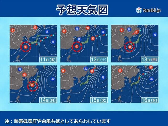 【気象】約2週間ぶりに梅雨前線が復活　来週にかけて大雨や雷雨に注意
